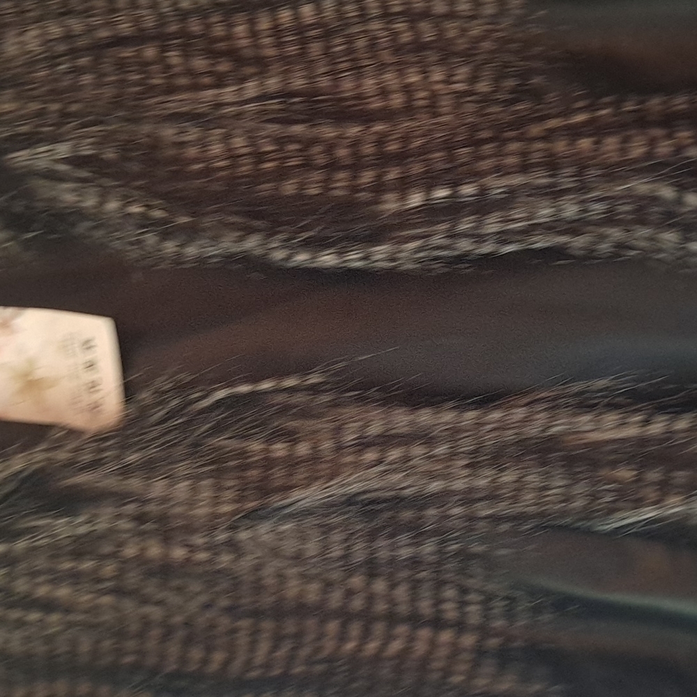 FLOWER CHICS...waist  length  plu..blk faux fur jacket..size XL..NEW